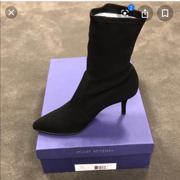 Stuart Weitzman suede cling bootie - new Sz 6 - Picture 2 of 8